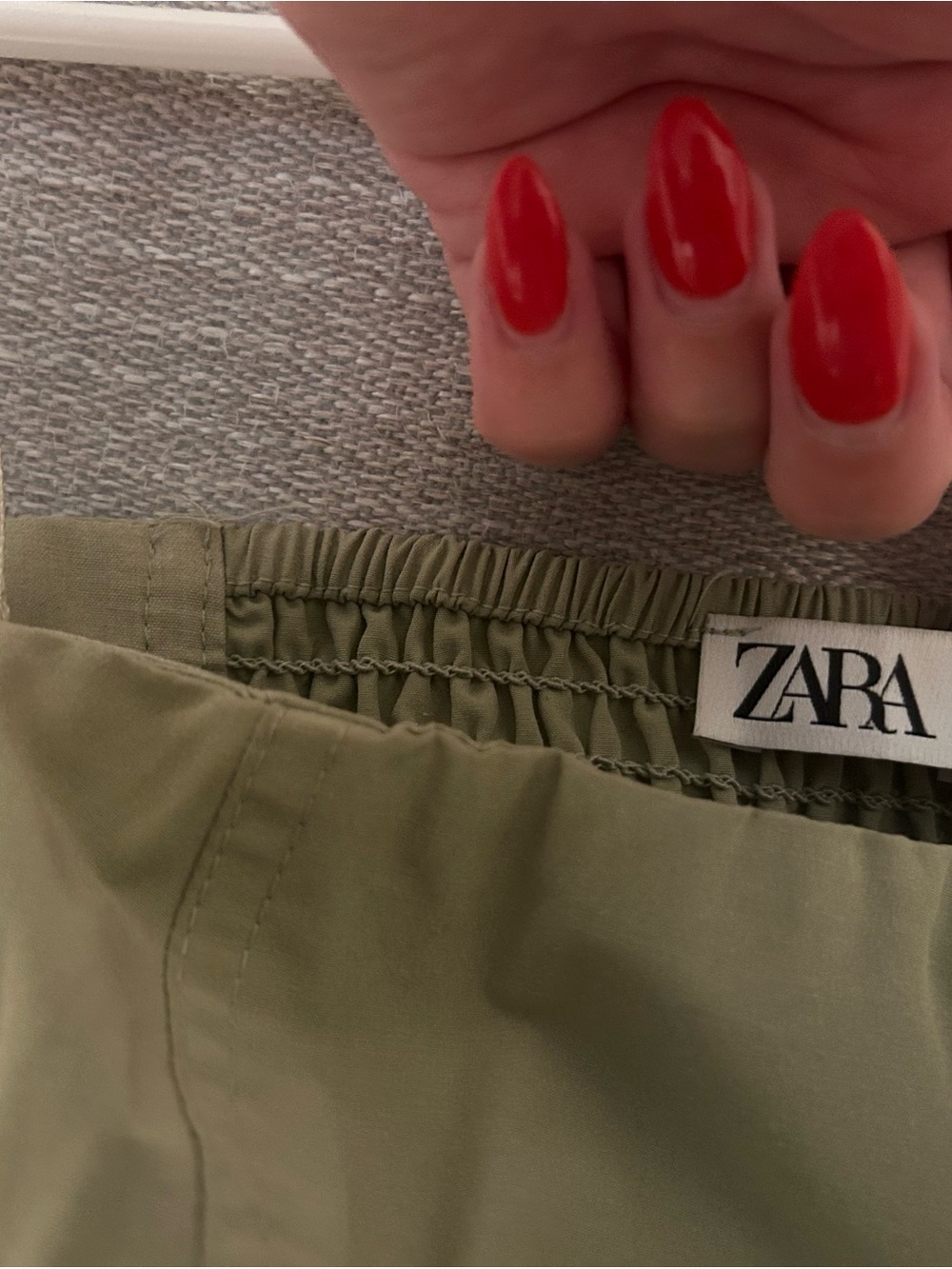 Zara Strapless Cargo Jumpsuit in Olive Green - Picture 4 of 4